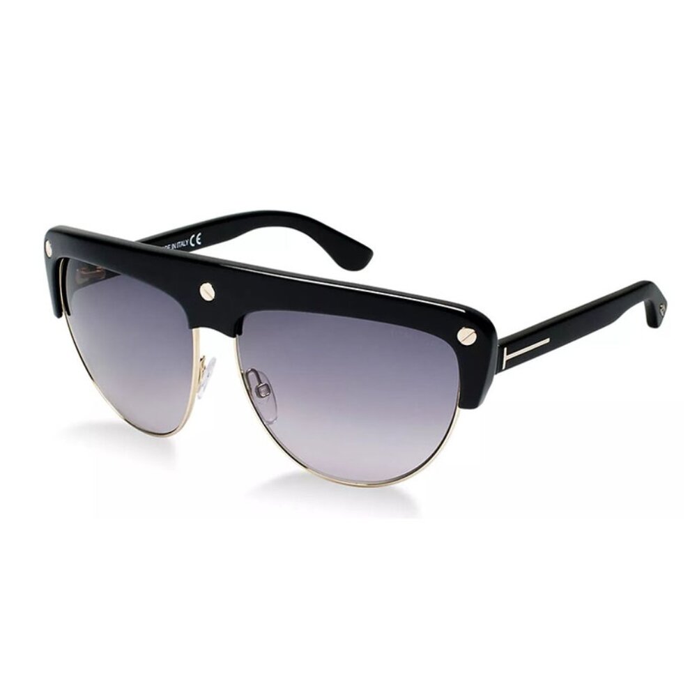 NEW FT0318/S 01B TOM FORD LIANE TF318 01B WOMEN SHINY BLACK/SMOKE SUNGLASSES